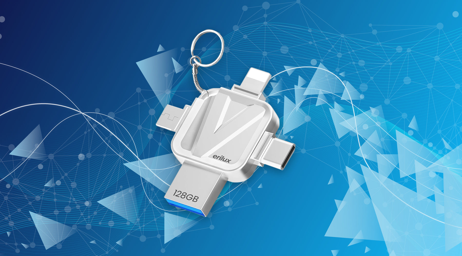 Elevate Your Digital Experience with 128GB 4-in-1 Flash Drive