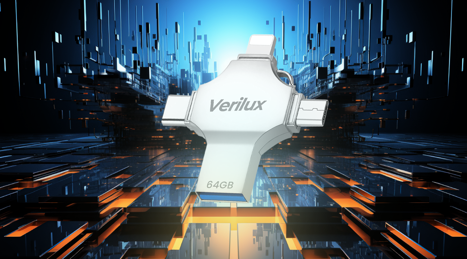 Discover the Versatility of the 64GB 4-in-1 Pendrive