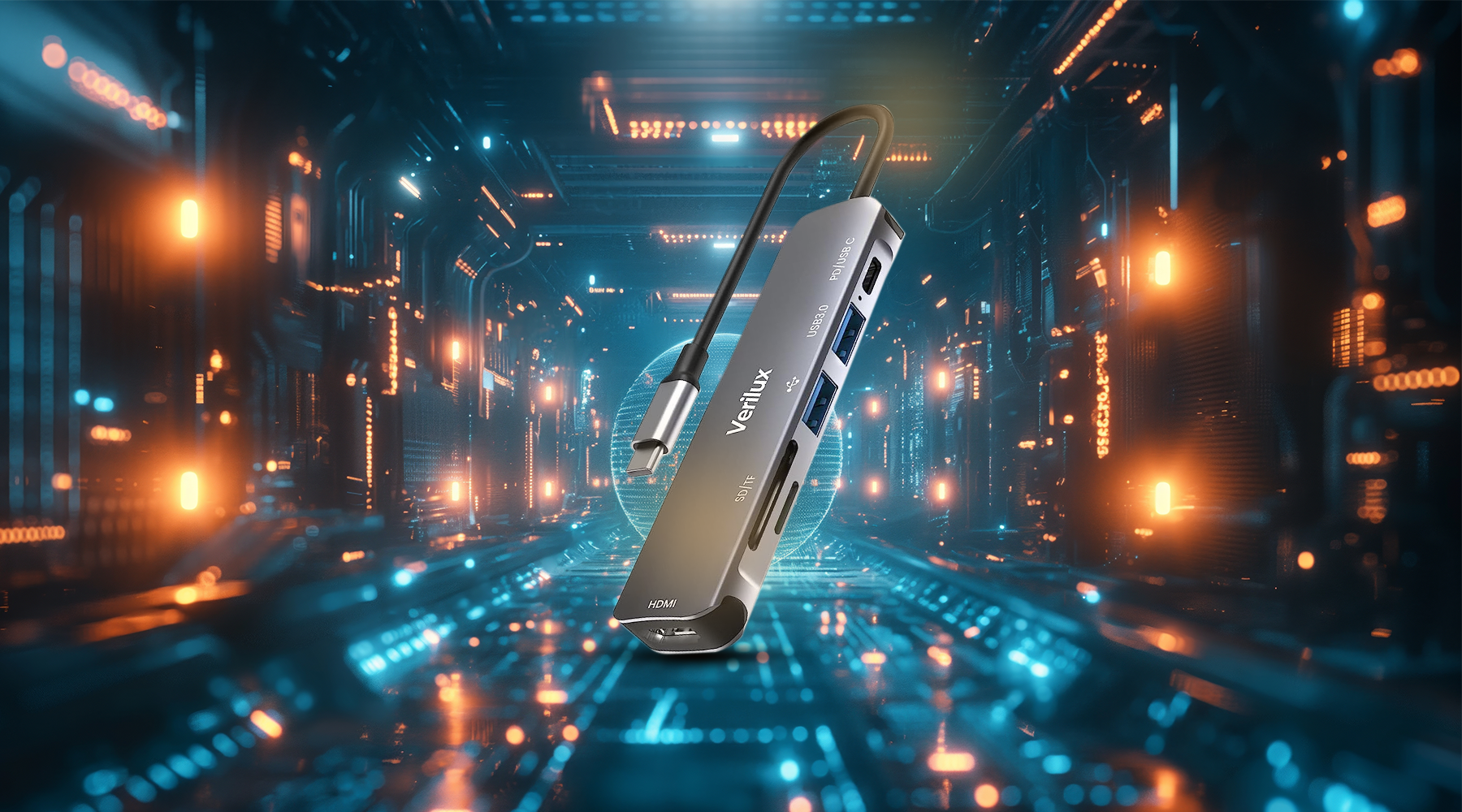 Enhance Your Connectivity with the 6-in-1 Portable Type C Hub