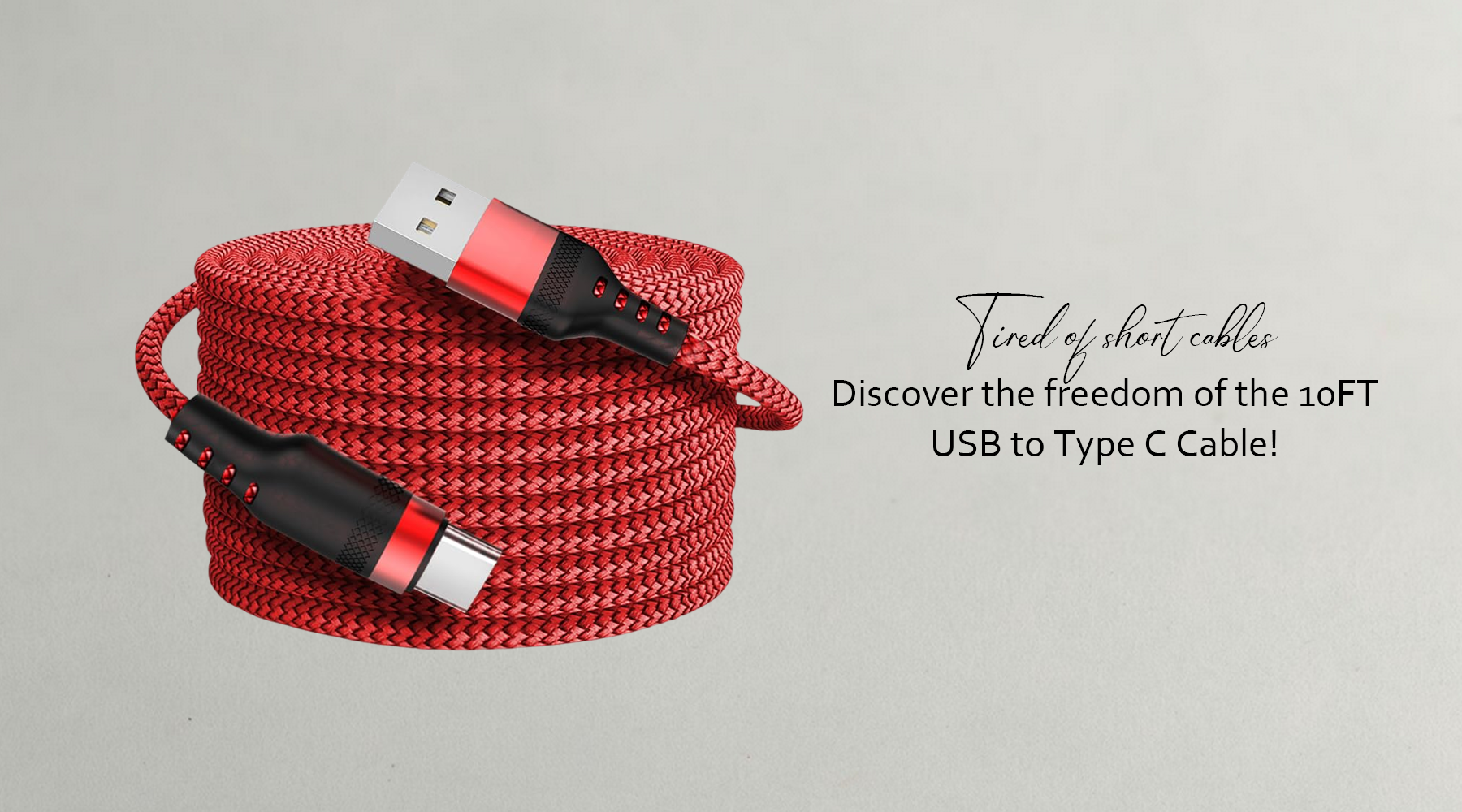 Tired of Short Cables? Discover the Freedom of the 10FT USB to Type C Cable!