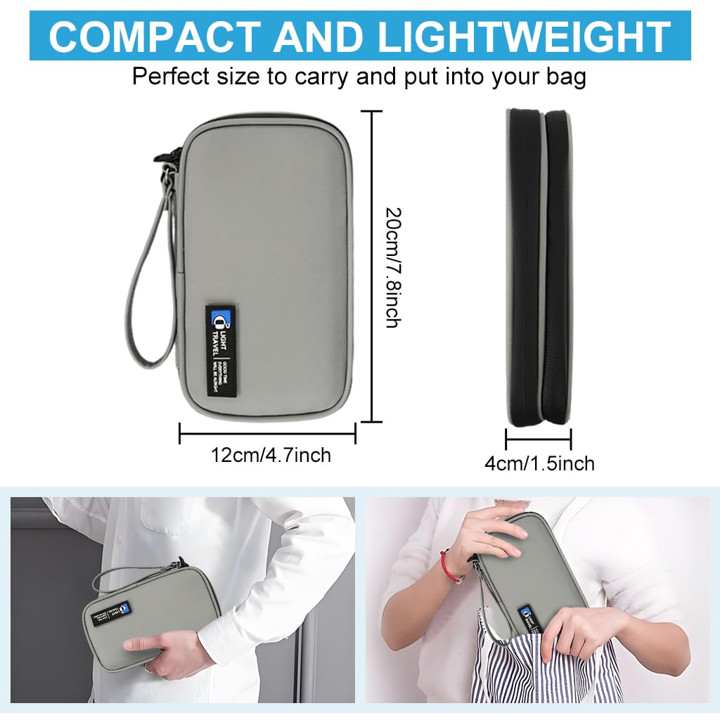 ZORBESR Double-Layer Electronics Organizer Case