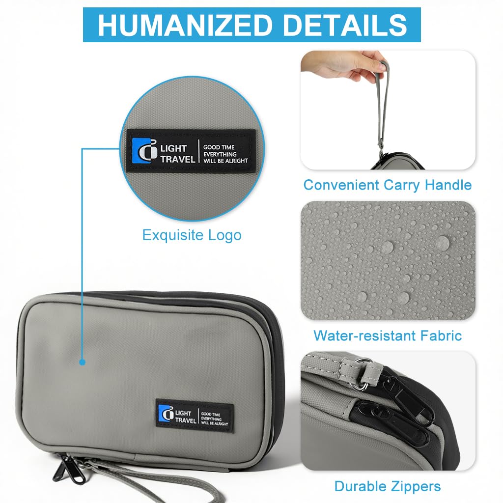 ZORBESR Double-Layer Electronics Organizer Case