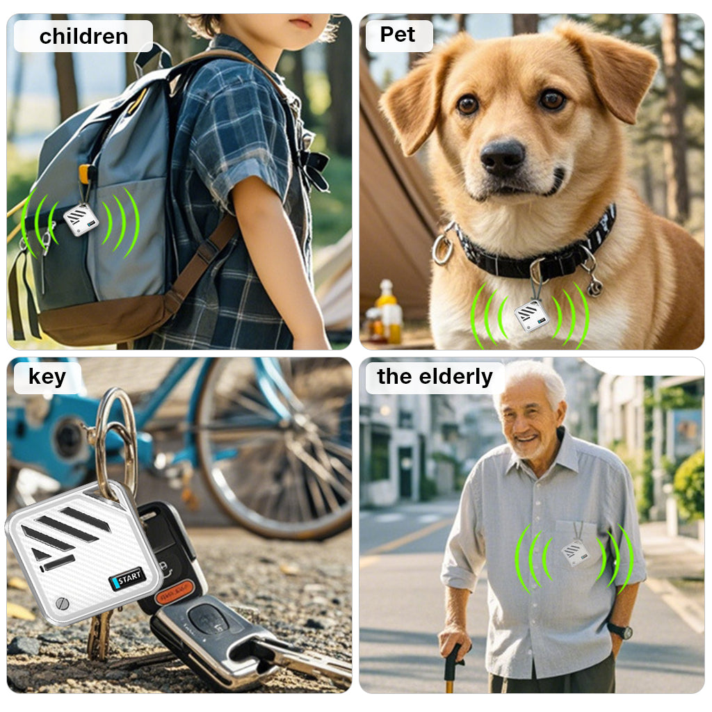 Verilux® Magnetic Item Finder with Loop Hole Smart Bluetooth Tracker Compatible with Find My App Key Finder Luggage Tracker Dog Tracker People Location Tracker for Kids, Elders