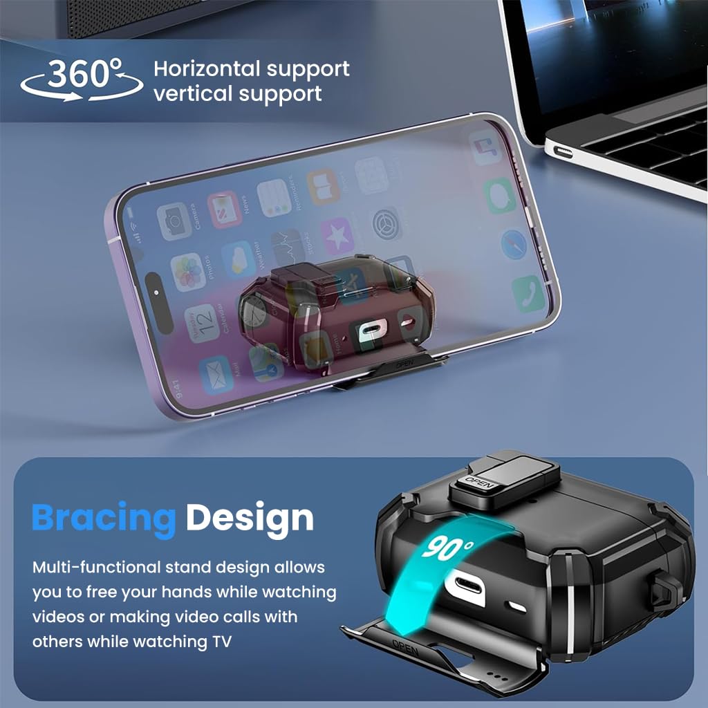 ZORBES 2 in 1 Magnetic TPU Cover Case Earbud Charging Case for Airpods Pro 3