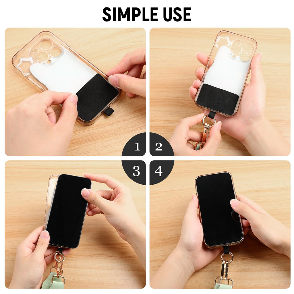 ZORBES® Phone Strap with Zippered Pouch, Clip and Go Strap for Phone with Wallet Crossbody, Fashion 2 in 1 Phone Sling Bag Multi Purpose Phone Sling Travel Cash Bag Beach Wear Accessory Bag