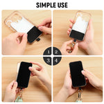 ZORBES® Phone Strap with Zippered Pouch, Clip and Go Strap for Phone with Wallet Crossbody, Fashion 2 in 1 Phone Sling Bag Multi Purpose Phone Sling Travel Cash Bag Beach Wear Accessory Bag