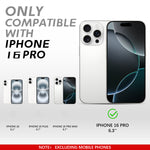 ZORBES® Compatible with iPhone 16 Pro Phone Case with Nylon Lanyard for iPhone 16 Pro Support MagSafe Fashion Translucent Magnetic Phone Case with 2 in 1 Folding Camera Protective Frame Phone Holder