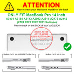 ZORBES® Laptop Case Cover for MacBook Pro M4 14 InchTransparent Laptop Case Fashion Cover Transparent Laptop Case Cover Compatible with MacBook Pro M4 A3112 /A3185 /A3401 /A2992 /A2918/ A2779/ A2442