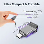 Verilux® USB C MicroSD Card Reader USB 3.0 5Gbps Memory Card Reader