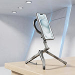 ZORBES® Folding Magnetic Phone Holder Tripod Stand with Grip