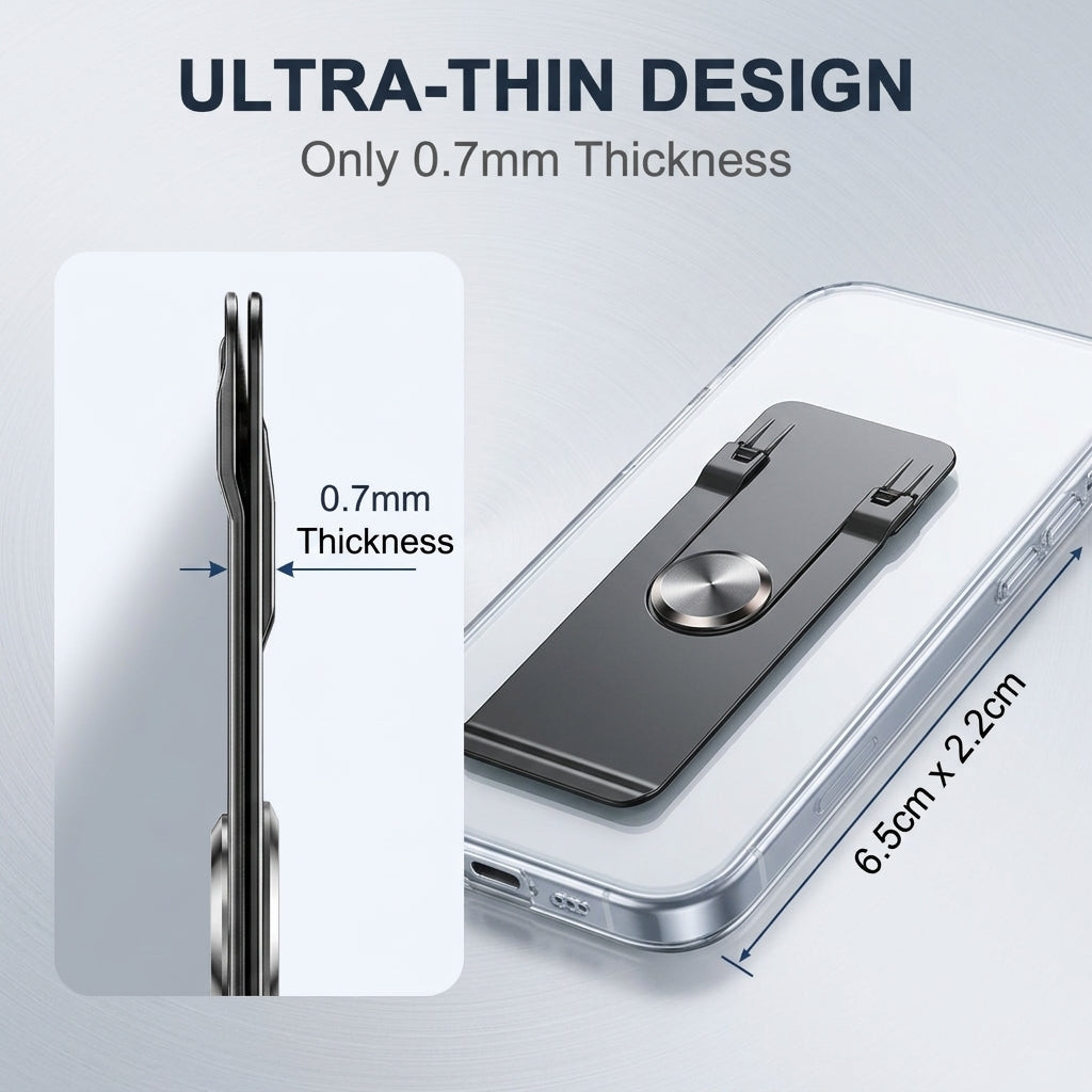 ZORBES® Self Adhesive Ultra Slim Metal Phone Kickstand 360 Swivel