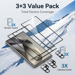 ZORBES® Screen Protector & Lens Cover for Galaxy S24 Ultra 9H