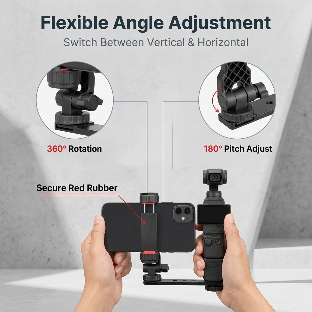 ZORBES® Phone Mount Compatible for DJI Pocket 3 Cold Shoe Bracket
