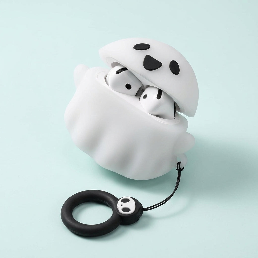 ZORBES® Glow in The Dark Cute Ghost Case Cover for AirPods 4