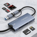 ZORBES® 6-in-1 SD Card Reader USB 3.0 & Lightning Adapter 5Gbps