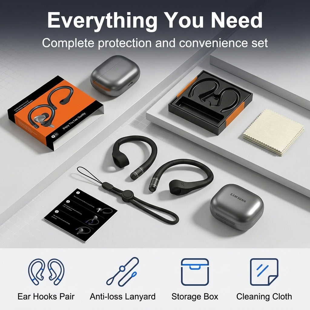 ZORBES® Anti-Slip Ear Hooks Compatible for Galaxy Buds 3 Pro/3/3FE