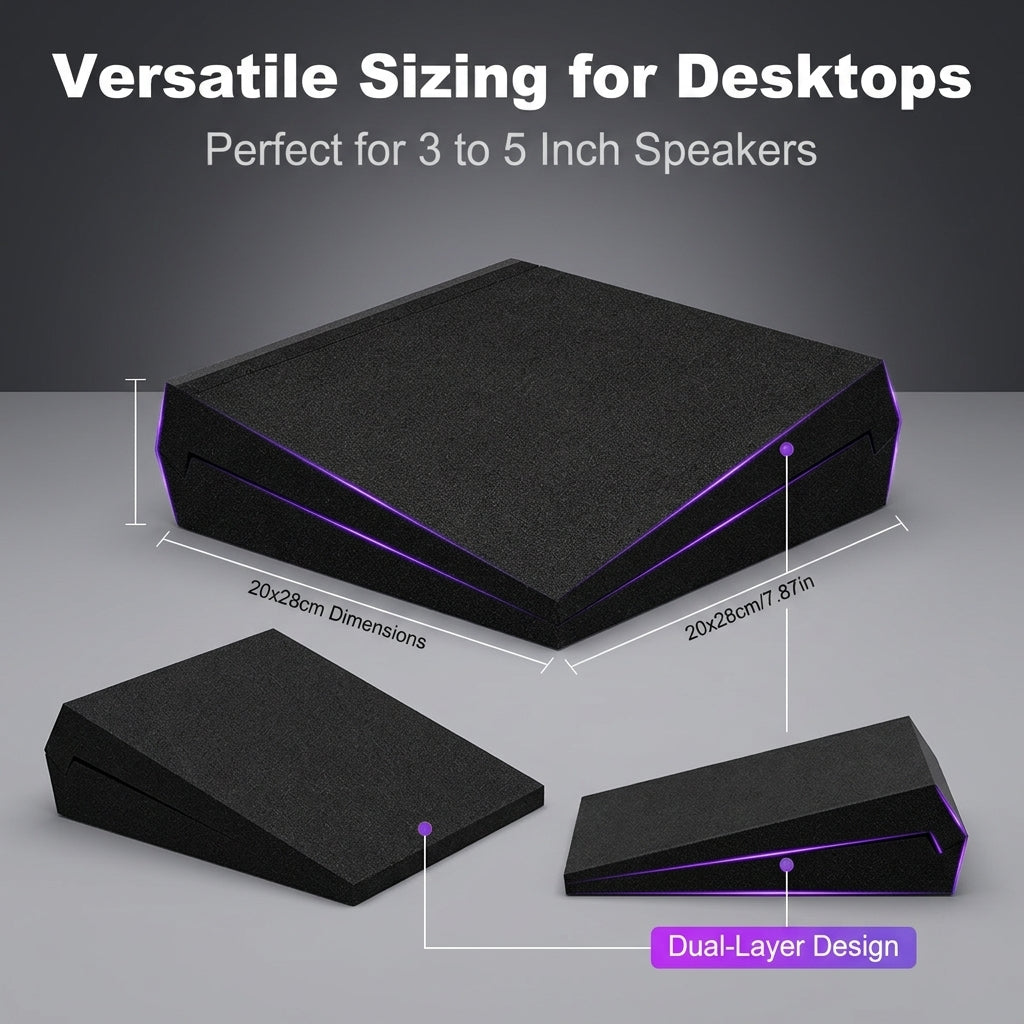 ZORBES® 2Pcs Speaker Isolation Pads for 3-5'' Studio Monitor
