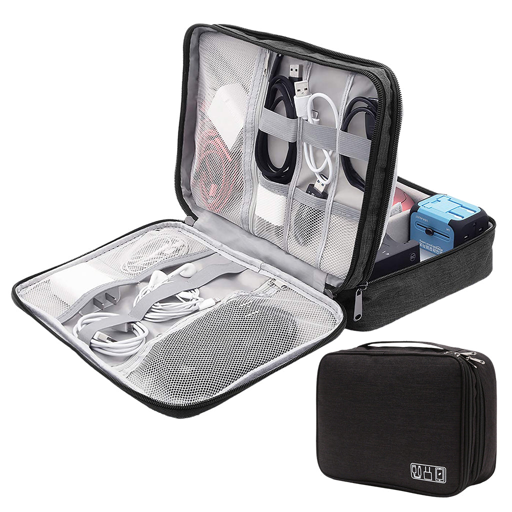 Verilux® Electronics Organizer Travel Case, Water Resistant Cable Organizer Bag for Travel Essential