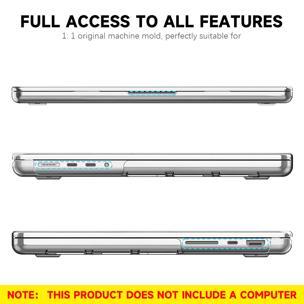 ZORBES® Laptop Case Cover for MacBook Pro M4 14 InchTransparent Laptop Case Fashion Cover Transparent Laptop Case Cover Compatible with MacBook Pro M4 A3112 /A3185 /A3401 /A2992 /A2918/ A2779/ A2442