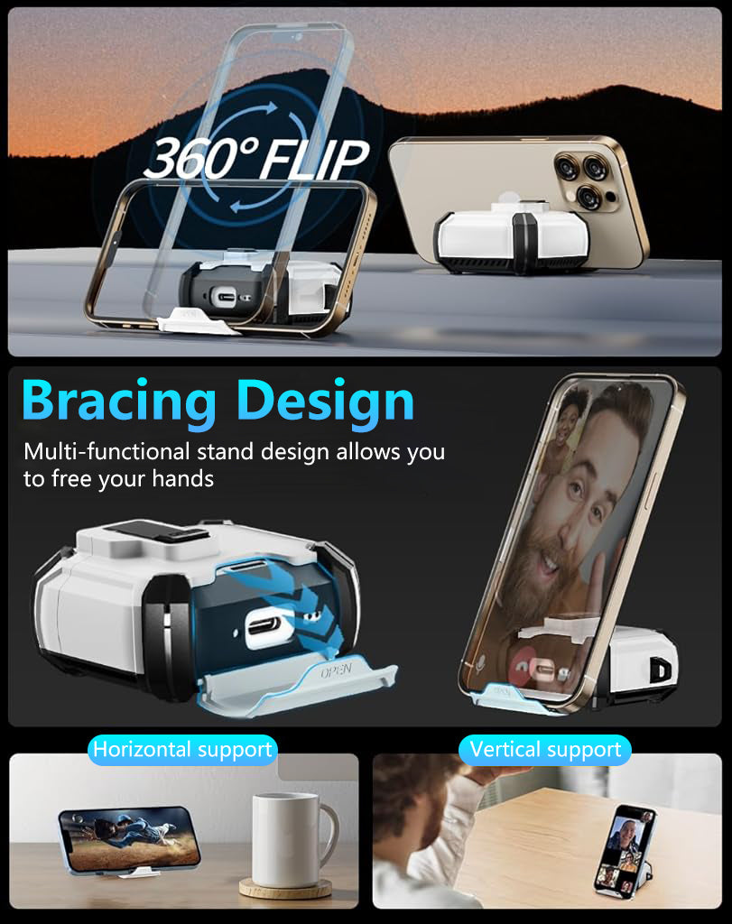 ZORBES® Compatible with AirPods 4th Generation Case Sleek White TPU Protective Case with Lock & Charging Port Flip Lid Design Fashion Earbud Charging Case Cover for AirPods 4th Gen, with Carabiner