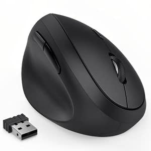 Verilux® Wireless Vertical Mouse, Ergonomic Rechargeable 2.4G Wireless Mouse