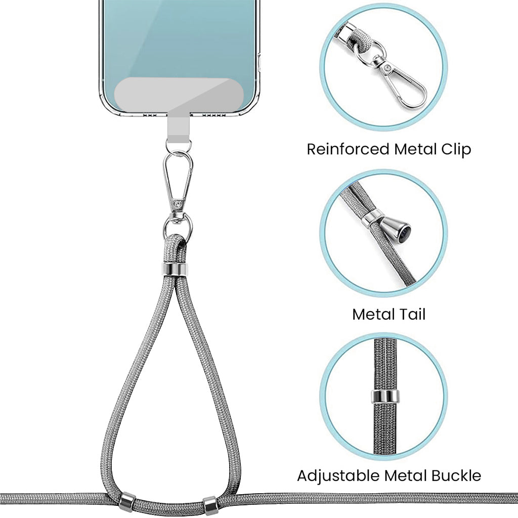 ZORBES® Phone Neck Strap and Wrist Strap Adjustable Nylon Phone Sling Strap with Attachment Insert Quick Release Phone Strap Phone Shoulder Strap Universal Phone Strap Lanyard
