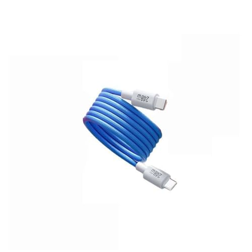 Verilux® 240W Type C to Type C Cable, Coiled Fast Charging Cable