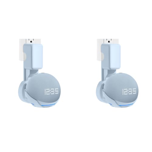ZORBES® Wall Mount for Alexa Echo Dot Outlet Hanger Stand (5th & 4th Gen) Holder with Cable Management Accessories Holder Only 2 PCS