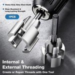 Serplex® 2-in-1 Drill-Compatible Pipe Threading Tap & Die Tool