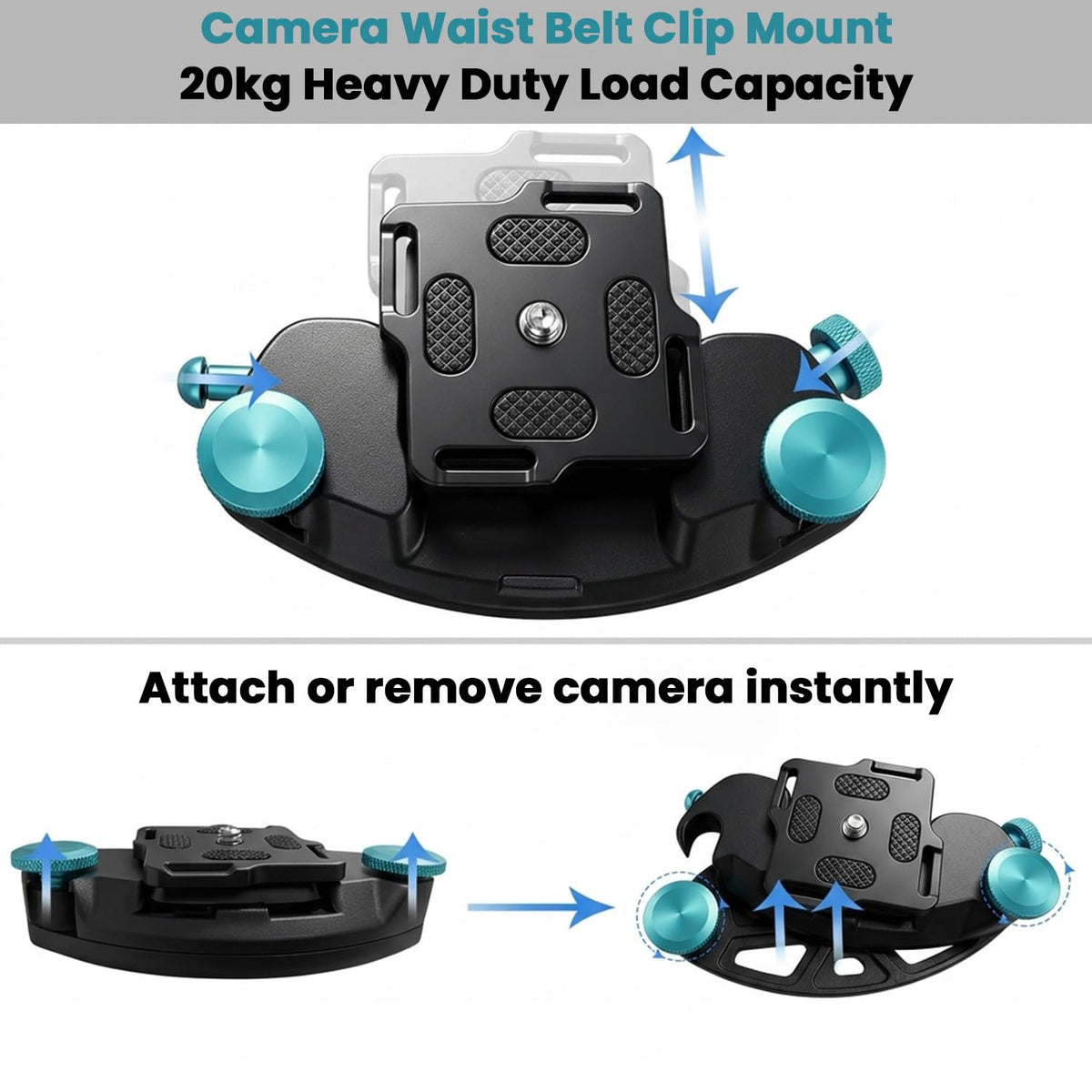 ZORBES® Quick Release Camera Waist Belt Clip Mount