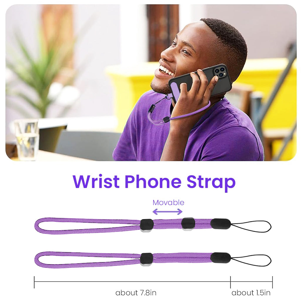 ZORBES® Phone Neck Strap and Wrist Strap Adjustable Nylon Phone Sling Strap with Attachment Insert Quick Release Phone Strap Phone Shoulder Strap Universal Phone Strap Lanyard, Purple