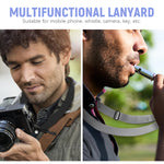 ZORBES® 2Pcs Phone Sling Straps with Insert Sheets Adjustable Phone Sling Straps Nylon Sling Straps for Phone Metal Quick Release Buckle Design Travel Carry-on Phone Sling Straps, Black & Grey