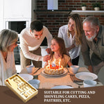 ZORBES® Juego de Cuchillos de Corte de Pastel de Acero Inoxidable, Set de Cuchillo para Pastel de Boda, Set de Acero Inoxidable para Servir Pastel de Boda Cumpleaños Fiestas y Eventos