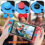 ZORBES® Case Compatible with Nintendo Switch with Protective Film, Transparent Protective Case for Nintendo Switch with Switch Protective Film and Thumb Sticks Caps, Shock Absorption and AntiScratch