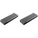 ZORBES® Heat Dissipation Radiator Aluminum Alloy Heat Sink Thermal Cooling Pads for M.2 2280 SSD PC Computer Grey 2 PCS
