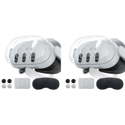 ZORBES® Protective Case for Meta Quest 3, Shell Cover for Oculus, VR Accessories, Lens Tempered Film, Joystick Caps, No Meta Quest 3 2PCS