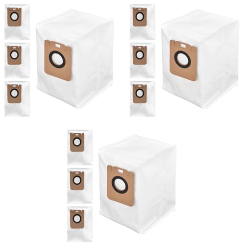 Verilux® 12PCS Replacement Parts Dust Collector Bag for Dreame D10s Plus Vacuum Cleaner Reuseable Bags for Hair Dirt Debris Vacuuming Accessories