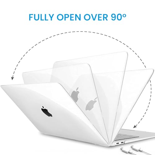 ZORBES® Laptop Cover 13.3 Inch for MacBook Air M1 A2337 A2179 A1932 Case Compatible with Apple 2020 2019 2018 Release Waterproof Clear Plastic Hard Shell Protector 3 PCS
