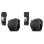 ZORBES® Compatible with Insta 360X5 X4 Silicone Camera Lens Cover Contoured Fit Anti-Scratch Slide-in Dust Dust Cover Action Accessory 2PCS