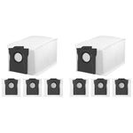 Verilux® 8PCS Dust Collector Bags for Dreame L10s Pro Ultra X30 X40 L40 Vacuum Cleaner Replacement Parts Superior Filtration Large 196x108x139mm