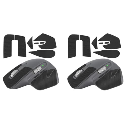 Verilux® Mouse Grip Tape for MX Master 3, Anti Slip Non Fading Gaming Skin, Sweat Resistant Self Adhesive Paper Stickers, Pre-Cut Cool Mice Upgrade Kit 2PCS