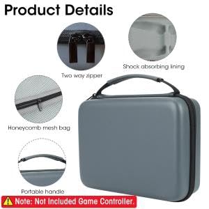 ZORBES® Carry Case for PS5/PS4 Game Controller EVA Hard Shell Controller Holder Dual Compartment Waterproof Anti-Scratch Travel Case Storage Case for PS5/PS4 Game Controllers