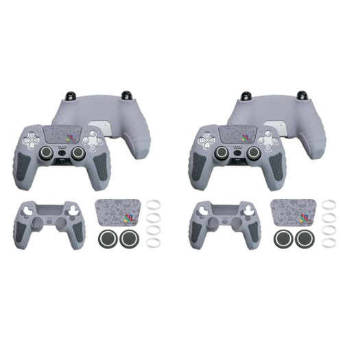 ZORBES® Game Controller Silicone Cover for PS5 Game Controller 30th Anniversary Customized Protective Cover for Controller, with 2 Thumb Grip Caps & Touchpad Sticker 2 PCS