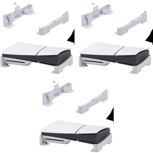 ZORBES® Desk Stand for PS5 Slim Pro Console Horizontal Anti-Slip Base Accessories PlayStation 5 Digital Ultra-HD Edition No Included 3 PCS