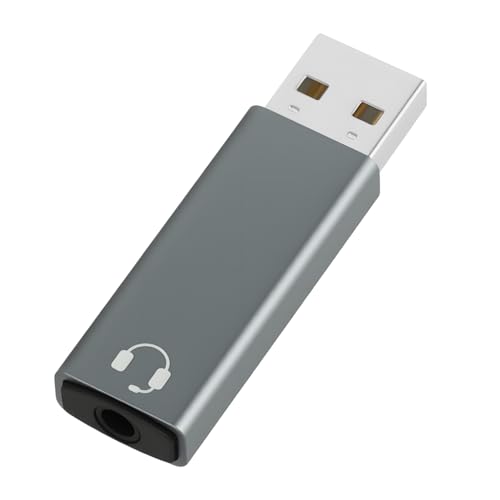 Verilux® USB Sound Card USB to 3.5mm Audio Adapter for TRRS 4-Pole CTIA/OMP Headset Mic or Speaker, Stereo Output Input, Compatible with Windows Mac Linux PS4 Chromebook Raspberry Pi