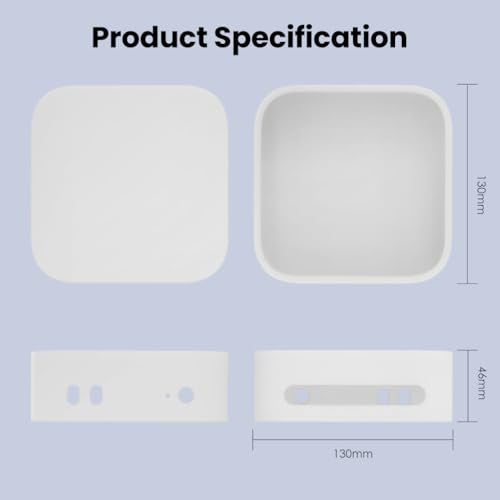 ZORBES® Compatible with Mac mini M4 / M4 Pro 2024, Silicone Skin Cover for Mac mini, Dustproof Scratch-Proof Waterproof Clear Snug Fit Protective Cover Case Cover for Mac mini PC