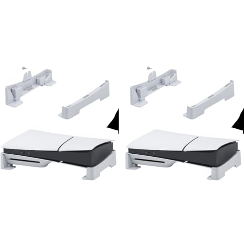 ZORBES® Desk Stand for PS5 Slim Pro Console Horizontal Anti-Slip Base Accessories PlayStation 5 Digital Ultra-HD Edition No Included 2 PCS