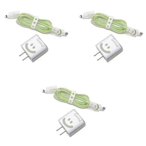 Verilux® Charger Protector Set of 12PCS Cover Cable Coil Sleeve Connector Cartoon Case Compatible with 20W 30W iPhone Charger