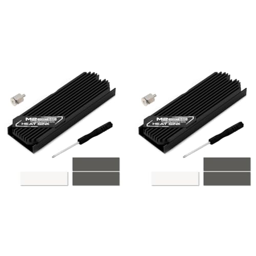 ZORBES® M.2 SSD NVMe Heat Sink 2280 Hard Disk Aluminum with Thermal Pad for PCIe SATA PC Radiator 2 PCS
