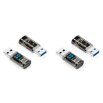 ZORBES® USB 3.2 Type C Female to Male OTG Adapter with LED Display PD60W Fast Charging 10Gbps High-Speed Data Transfer for iPhone 16 Pro Max 15 Series iPad Air 2 PCS